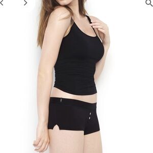 BeMe New York Black Comfy  Long Tank & Sleep Boxer Lounge Set   Medium      NWT